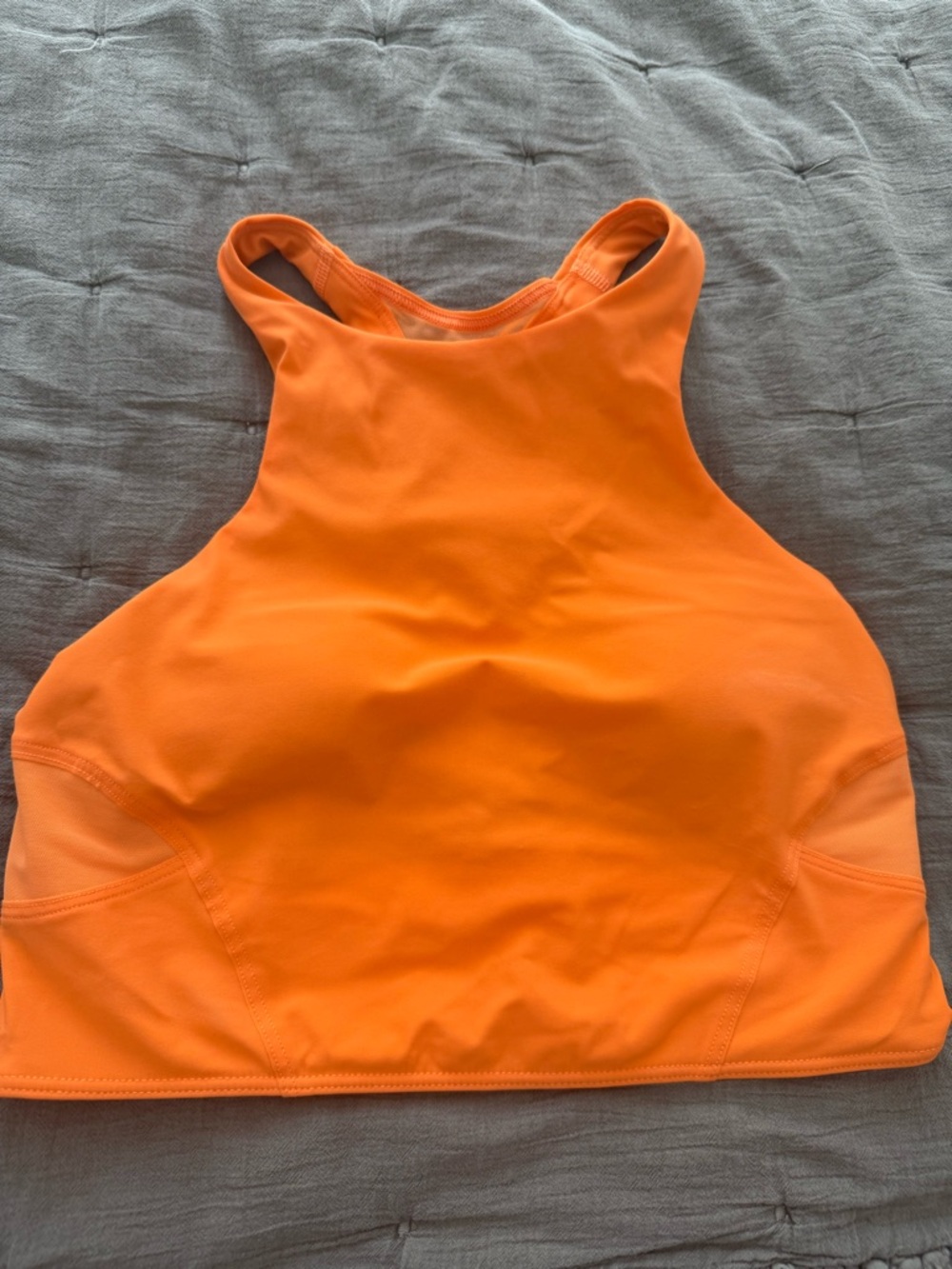 Lululemon Orange High Neck Sports Bra (4)